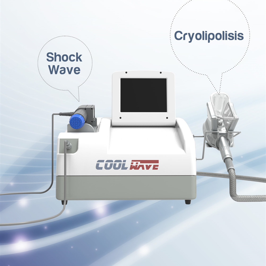 Δροσερή κυμάτων μηχανή παγώματος Cryolipolysis παχιά για τη μείωση Cellulite μη καταπατητική